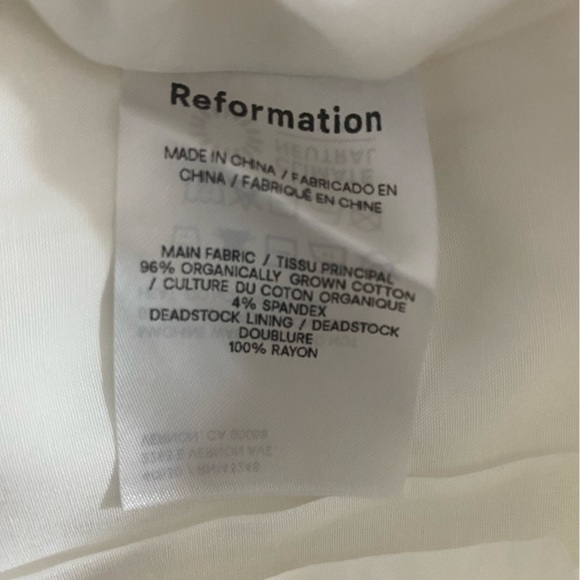 NWT Reformation Arna Dress White (Size 6) - Picture 8 of 8